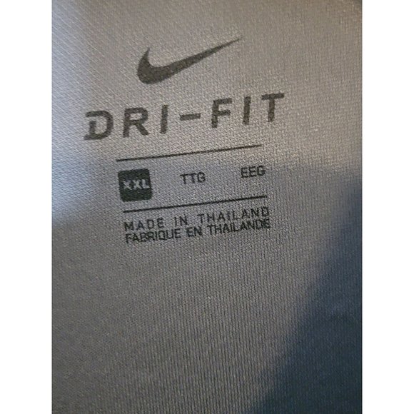 Nike Dri-Fit Polo Shirt‎ Size XXL Play On Graphics Embroidered Gray - Picture 6 of 6